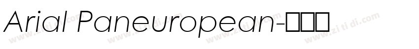 Arial Paneuropean字体转换